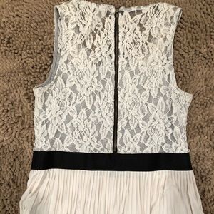 Lace and Silky Peplum Tank